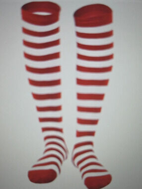 Red & White Striped Hosiery